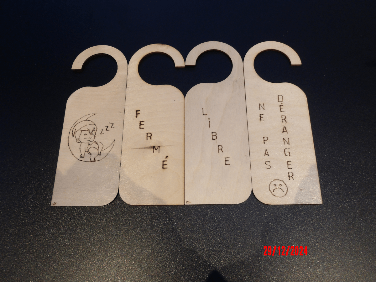 Plaques poignée de porte recto/verso