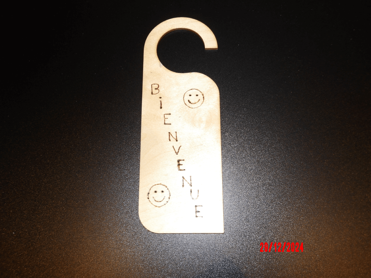 Plaque poignée de porte verso