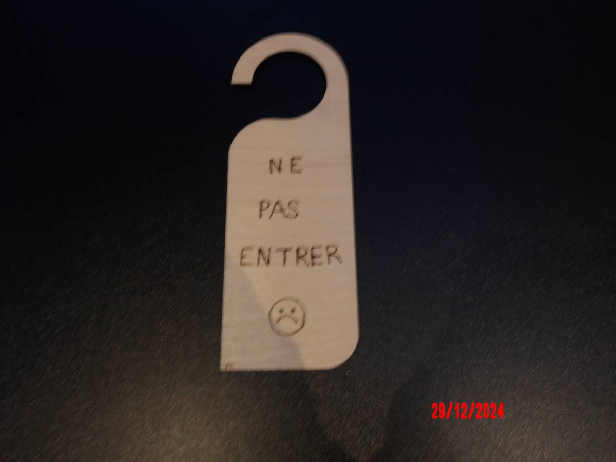 Plaque poignée de porte recto