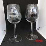 Verres à vin thème Chouzé sur Loire avec la toue Chouzéenne, lot de 6/ 35€