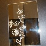 Gravure sur miroir 18*13cm, 15€