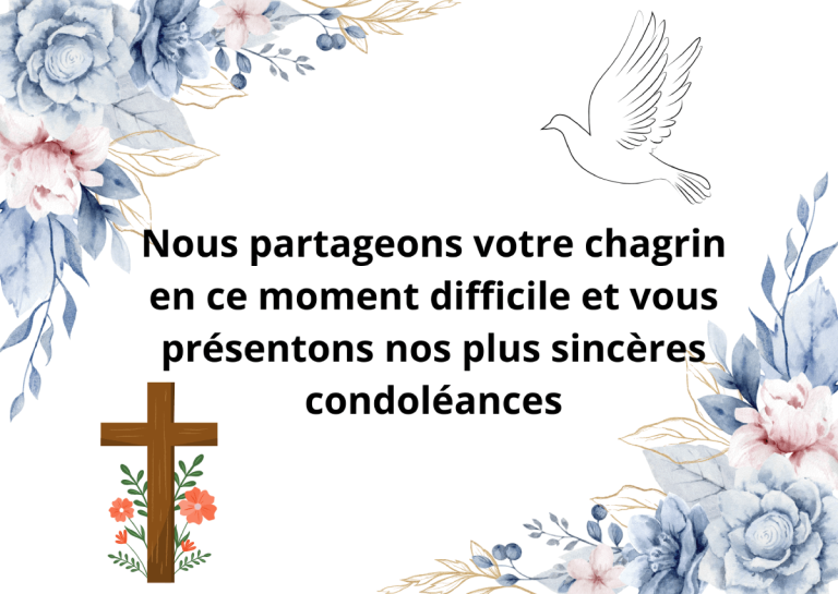 Carte de condoléance personnalisée et personnalisable