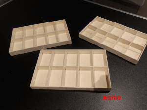 Petits casiers multiples en bois fin