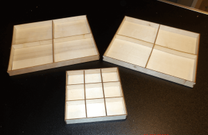 Petits casiers multiples en bois fin