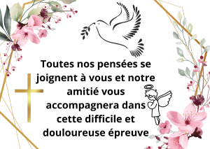 Carte de condoléance personnalisée et personnalisable