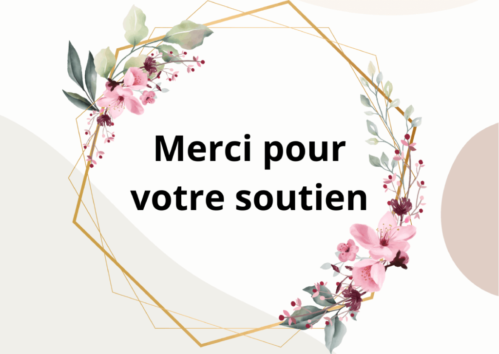 Carte de remerciement suite à des funérailles