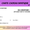 Carte cadeau boutique