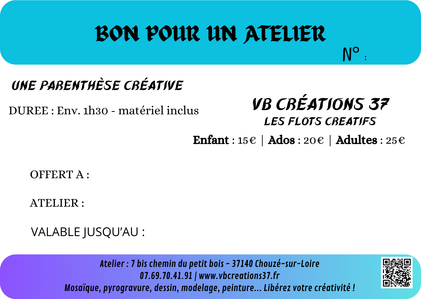 Bon pour un atelier