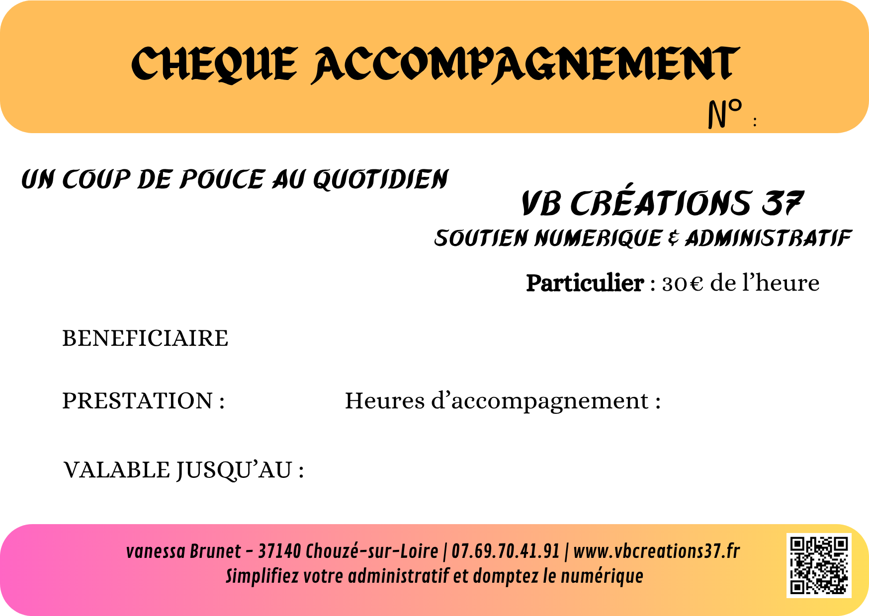 Chèque accompagnement numérique
